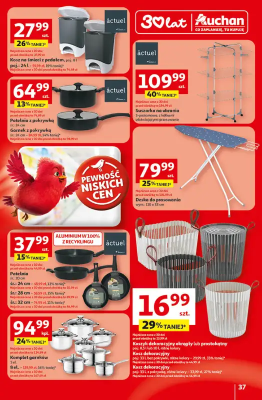 Auchan - gazetka promocyjna Gazetka 30 Lat Hipermarket Auchan od czwartku 09.04 do środy 15.04 - strona 37