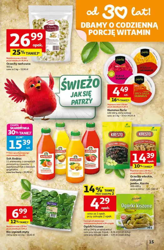 Auchan - gazetka promocyjna Gazetka 30 Lat Hipermarket Auchan od czwartku 09.04 do środy 15.04 - strona 15