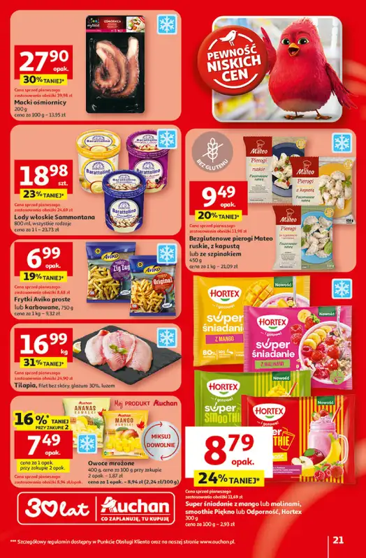 Auchan - gazetka promocyjna Gazetka 30 Lat Hipermarket Auchan od czwartku 09.04 do środy 15.04 - strona 21