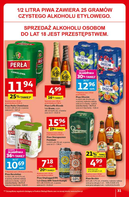 Auchan - gazetka promocyjna Gazetka 30 Lat Hipermarket Auchan od czwartku 09.04 do środy 15.04 - strona 31