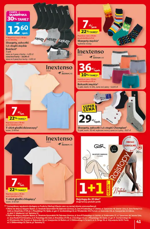 Auchan - gazetka promocyjna Gazetka 30 Lat Hipermarket Auchan od czwartku 09.04 do środy 15.04 - strona 41
