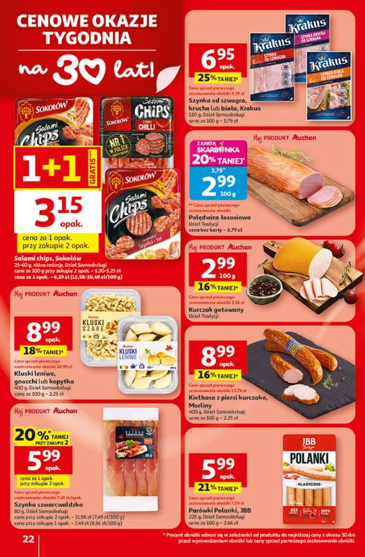 Auchan - gazetka promocyjna Gazetka 30 Lat Hipermarket Auchan od czwartku 09.04 do środy 15.04 - strona 22