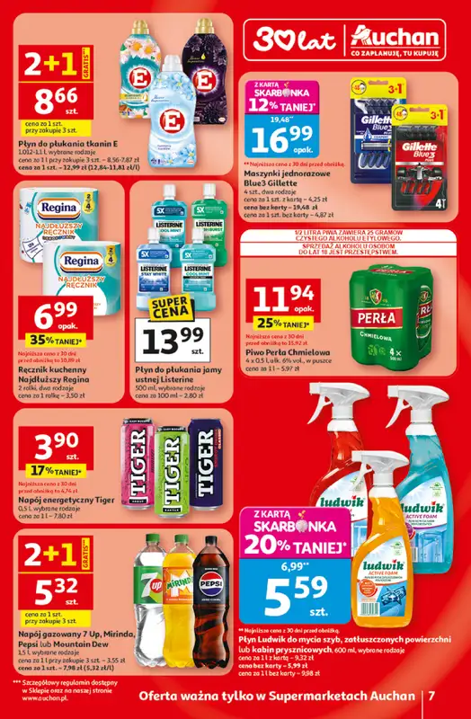 Auchan - gazetka promocyjna Gazetka 30 Lat Supermarket Auchan od czwartku 09.04 do środy 15.04 - strona 7