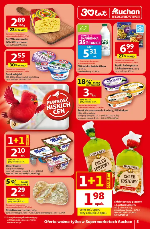 Auchan - gazetka promocyjna Gazetka 30 Lat Supermarket Auchan od czwartku 09.04 do środy 15.04 - strona 5