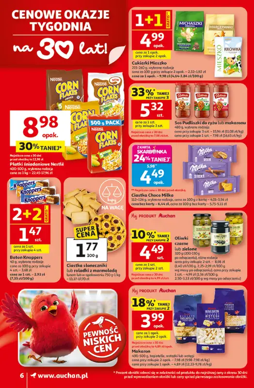Auchan - gazetka promocyjna Gazetka 30 Lat Supermarket Auchan od czwartku 09.04 do środy 15.04 - strona 6