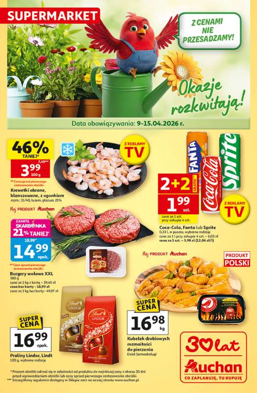 Auchan - gazetka promocyjna Gazetka 30 Lat Supermarket Auchan  do środy 15.04