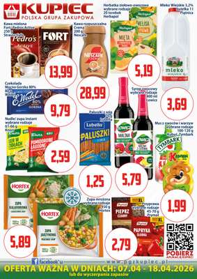Kupiec - gazetka promocyjna Oferta plakatowa od wtorku 07.04 do soboty 18.04