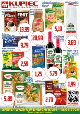 Kupiec - gazetka promocyjna Oferta plakatowa od wtorku 07.04 do soboty 18.04