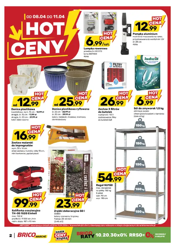 Bricomarche - gazetka promocyjna Hot ceny od środy 08.04 do soboty 11.04 - strona 2
