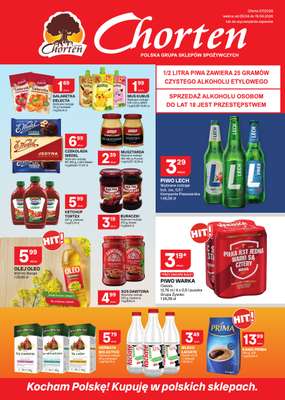 Chorten - gazetka promocyjna Gazetka Małopolska, Śląsk, Podkarpacie, Opolskie Market od czwartku 09.04 do niedzieli 19.04
