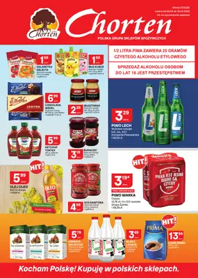 Chorten - gazetka promocyjna Gazetka Małopolska, Śląsk, Podkarpacie, Opolskie Market od czwartku 09.04 do niedzieli 19.04