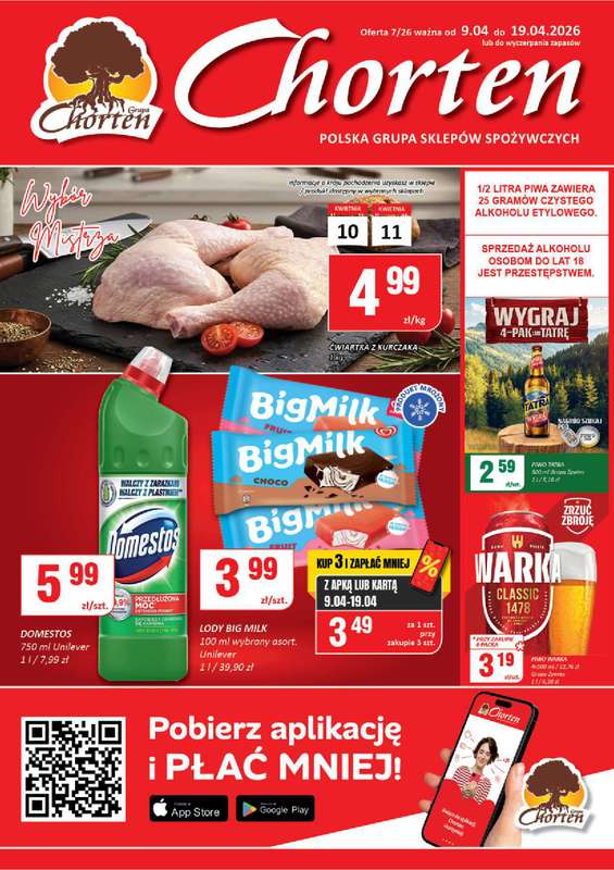 Chorten - gazetka promocyjna Gazetka Mazowsze Market od czwartku 09.04 do niedzieli 19.04