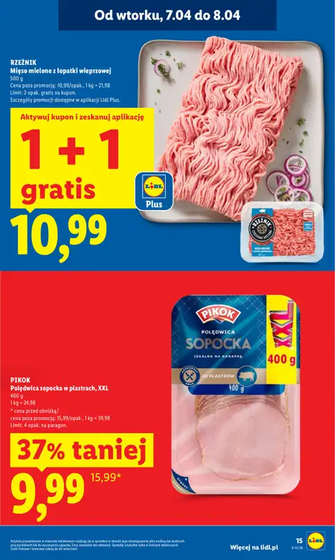 Lidl - gazetka promocyjna Oferta od wtorku od wtorku 07.04 do środy 08.04 - strona 15