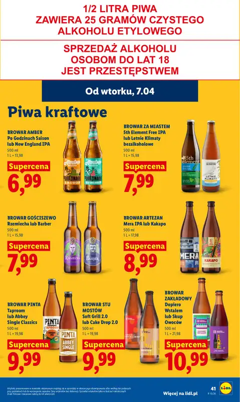 Lidl - gazetka promocyjna Oferta od wtorku od wtorku 07.04 do środy 08.04 - strona 41