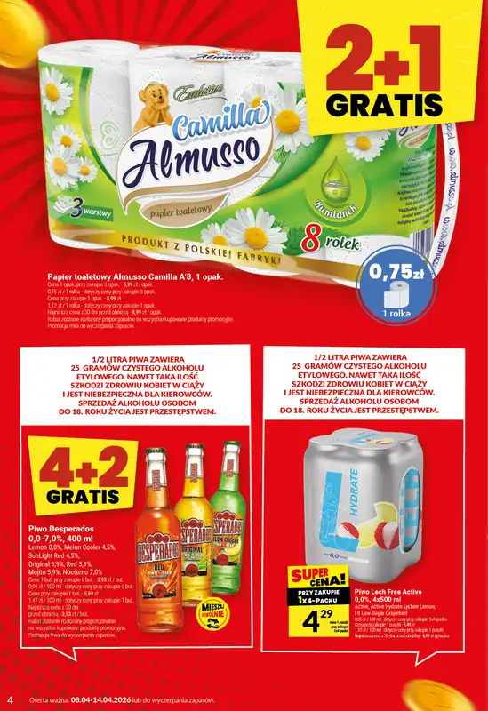 Twój Market - gazetka promocyjna Gazetka od środy 08.04 do wtorku 14.04 - strona 4