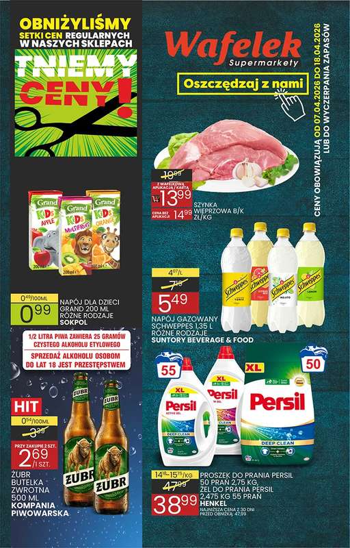 Wafelek - gazetka promocyjna Gazetka od wtorku 07.04 do soboty 18.04