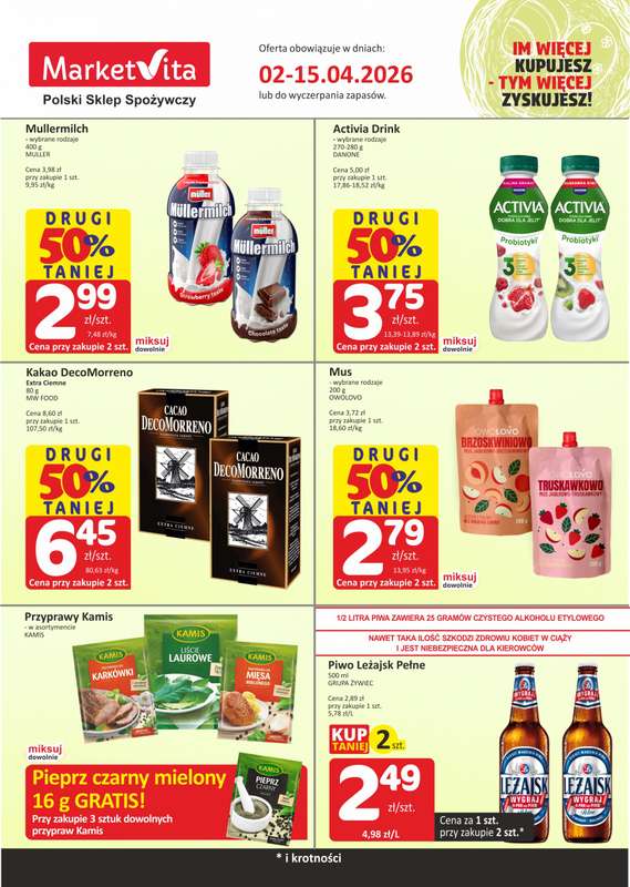 Marketvita - gazetka promocyjna Wielosztuki  do środy 15.04