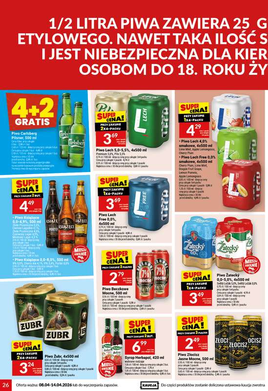 Twój Market - gazetka promocyjna Gazetka od środy 08.04 do wtorku 14.04 - strona 26