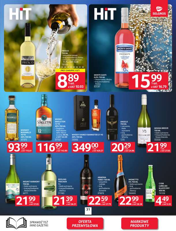 Selgros - gazetka promocyjna Oferta spożywcza od czwartku 09.04 do środy 22.04 - strona 31