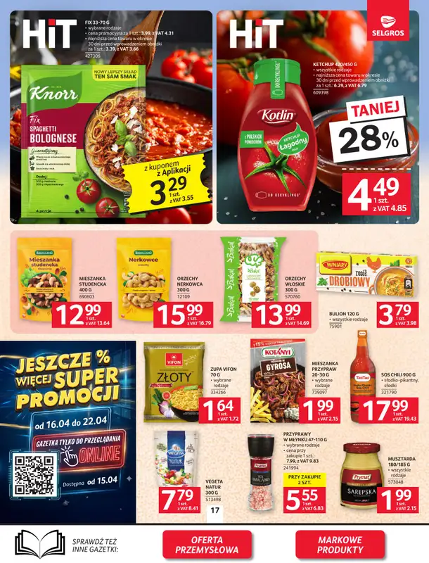 Selgros - gazetka promocyjna Oferta spożywcza od czwartku 09.04 do środy 22.04 - strona 17