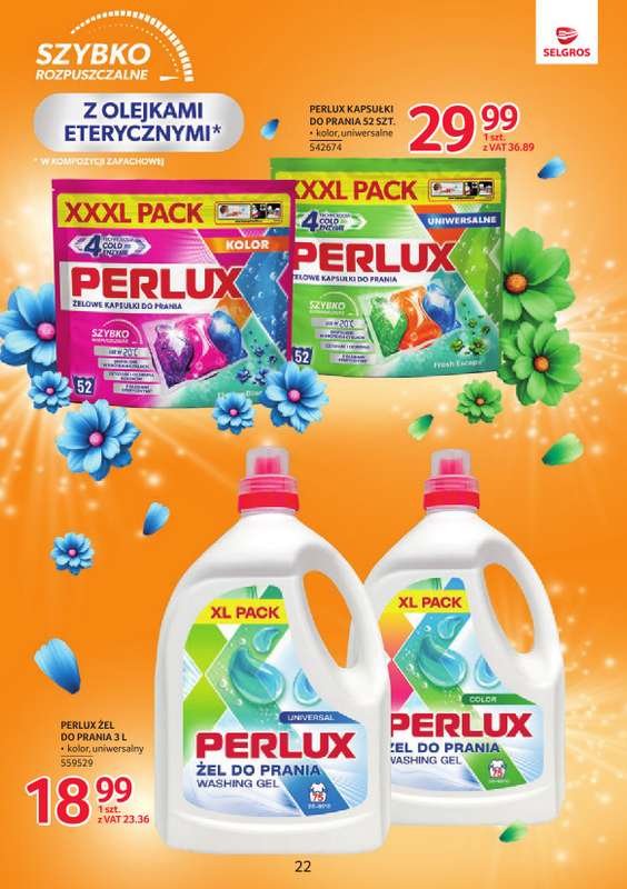 Selgros - gazetka promocyjna Markowe Produkty od czwartku 09.04 do środy 22.04 - strona 22