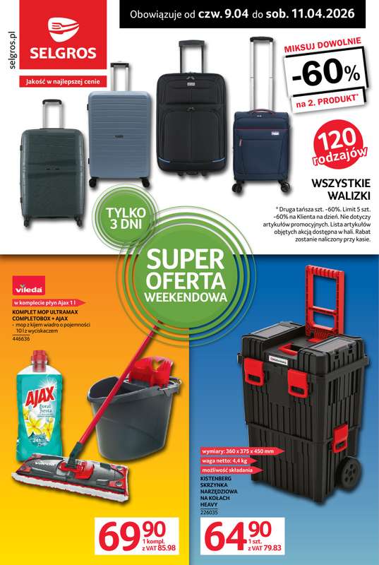 Selgros - gazetka promocyjna Oferta weekendowa od czwartku 09.04 do soboty 11.04