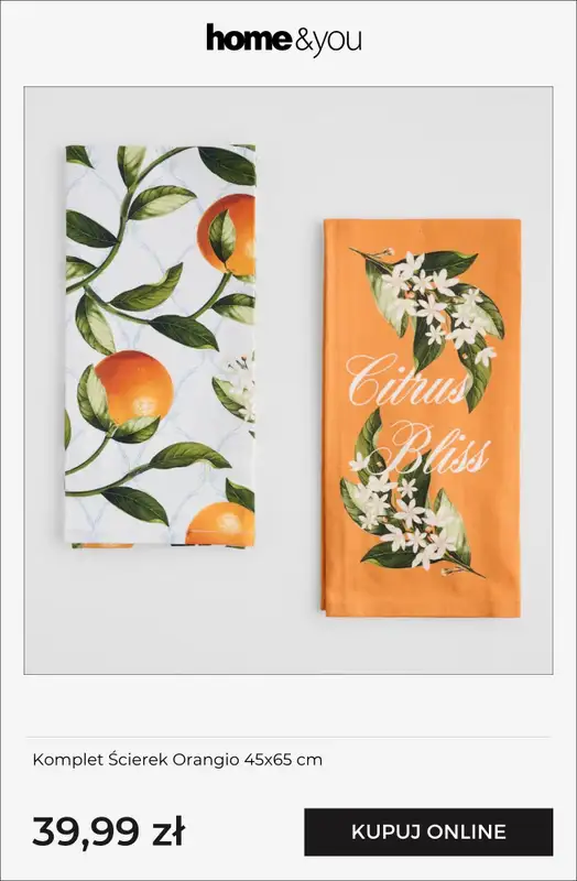 home&you - gazetka promocyjna Kolekcja Orange Bloom   - strona 3