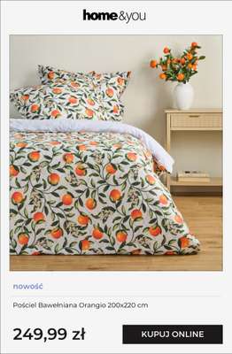 Pościel Bawełniana Orangio 200x220 cm