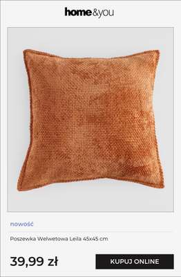 Poszewka Welwetowa Leila 45x45 cm