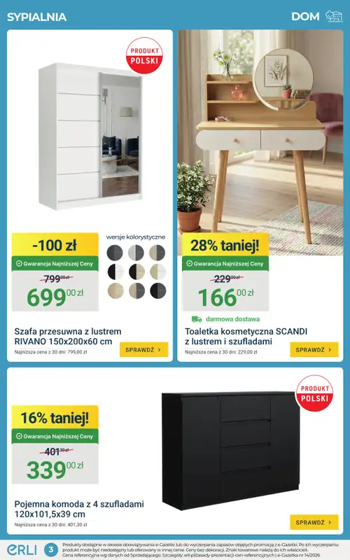 ERLI - gazetka promocyjna Domowe hity z rabatami do -33%! od środy 08.04 do niedzieli 12.04 - strona 3