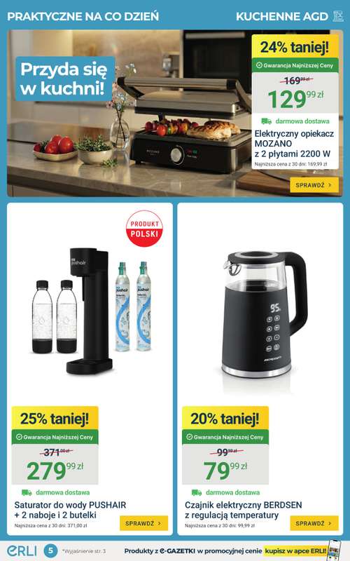 ERLI - gazetka promocyjna Domowe hity z rabatami do -33%! od środy 08.04 do niedzieli 12.04 - strona 5