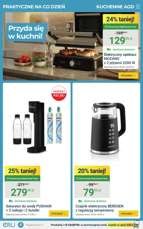 ERLI - gazetka promocyjna Domowe hity z rabatami do -33%! od środy 08.04 do niedzieli 12.04 - strona 5