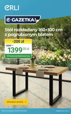 ERLI - gazetka promocyjna Domowe hity z rabatami do -33%! od środy 08.04 do niedzieli 12.04