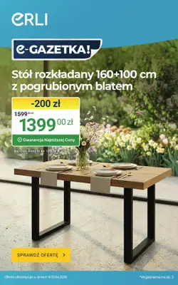 ERLI - gazetka promocyjna Domowe hity z rabatami do -33%! od środy 08.04 do niedzieli 12.04
