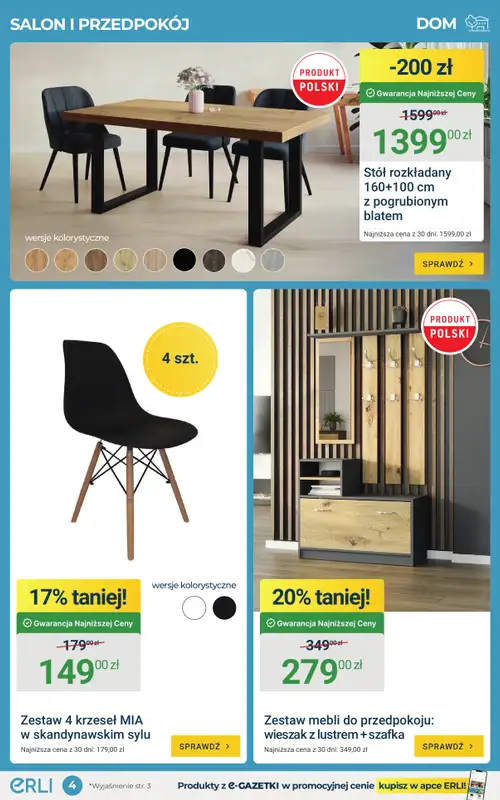 ERLI - gazetka promocyjna Domowe hity z rabatami do -33%! od środy 08.04 do niedzieli 12.04 - strona 4
