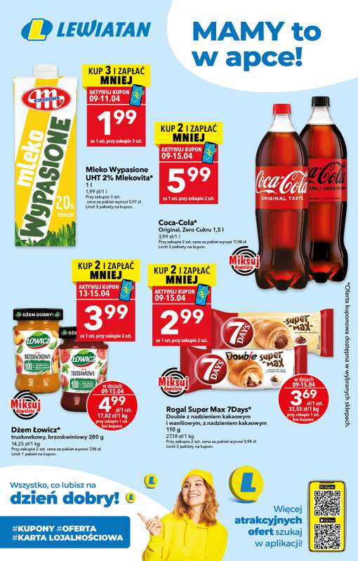 LEWIATAN - gazetka promocyjna Mamy TO w apce od czwartku 09.04 do środy 15.04
