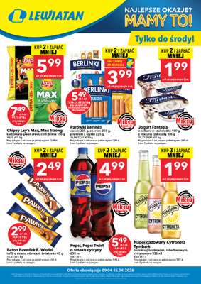 LEWIATAN - gazetka promocyjna W wielopakach taniej! od czwartku 09.04 do środy 15.04
