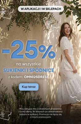 Sinsay - gazetka promocyjna -25% na SUKIENKI i SPÓDNICE - w aplikacji i sklepach! od wtorku 07.04 do niedzieli 12.04