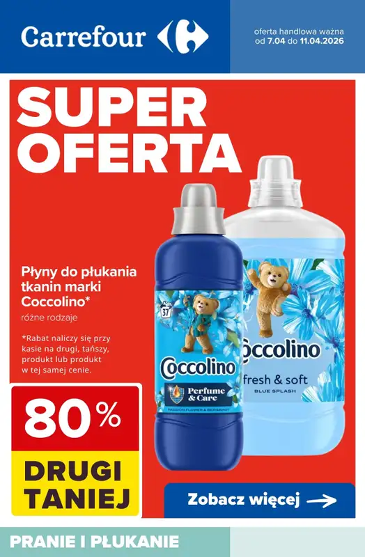 Carrefour - gazetka promocyjna Produkty do PRANIA I PŁUKANIA - sprawdź oferty! od wtorku 07.04 do soboty 11.04 - strona 2