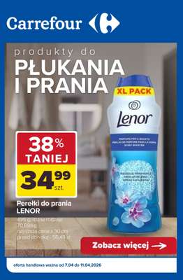 Carrefour - gazetka promocyjna Produkty do PRANIA I PŁUKANIA - sprawdź oferty! od wtorku 07.04 do soboty 11.04