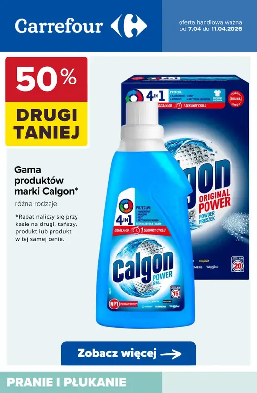 Carrefour - gazetka promocyjna Produkty do PRANIA I PŁUKANIA - sprawdź oferty! od wtorku 07.04 do soboty 11.04 - strona 7