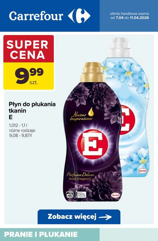 Carrefour - gazetka promocyjna Produkty do PRANIA I PŁUKANIA - sprawdź oferty! od wtorku 07.04 do soboty 11.04 - strona 3
