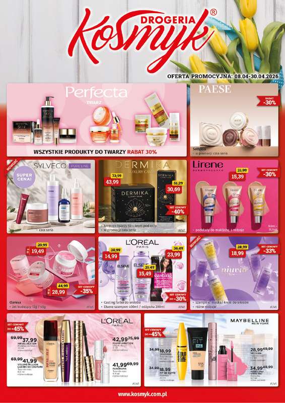 Drogeria Kosmyk - gazetka promocyjna Gazetka od środy 08.04 do czwartku 30.04
