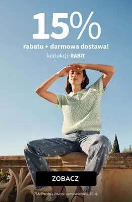 bonprix - gazetka promocyjna 15% rabatu + darmowa dostawa z KODEM! od wtorku 07.04 do wtorku 07.04