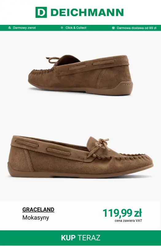 Deichmann - gazetka promocyjna Mokasyny damskie od wtorku 07.04  - strona 9