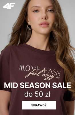 4F - gazetka promocyjna Mid Season Sale – dla niej do 50 zł od wtorku 07.04 