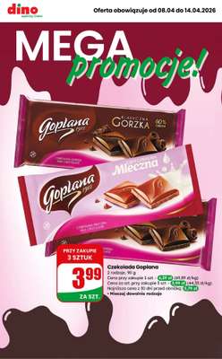 Dino - gazetka promocyjna MEGA promocje! od środy 08.04 do wtorku 14.04