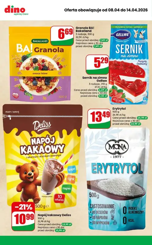 Dino - gazetka promocyjna MEGA promocje! od środy 08.04 do wtorku 14.04 - strona 8