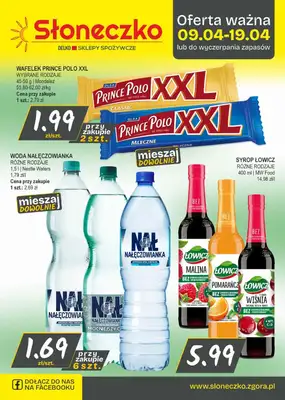 Słoneczko - gazetka promocyjna Gazetka od czwartku 09.04 do niedzieli 19.04