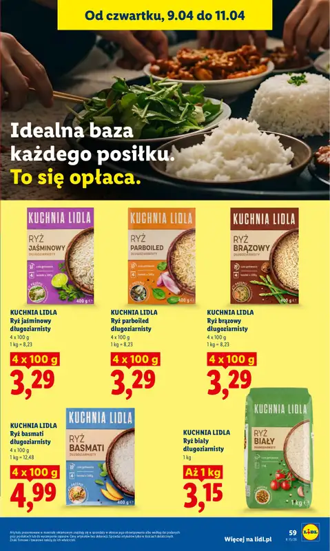 Lidl - gazetka promocyjna Oferta od czwartku od czwartku 09.04 do soboty 11.04 - strona 59